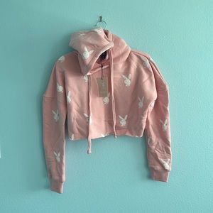 Cropped Playboy Hoodie